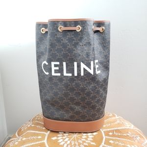 Celine Sailor Bag Triomphe Coated Canvas Medium